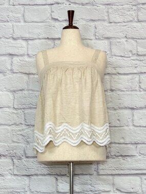 Parker Brighton Scalloped Babydoll Tank Top